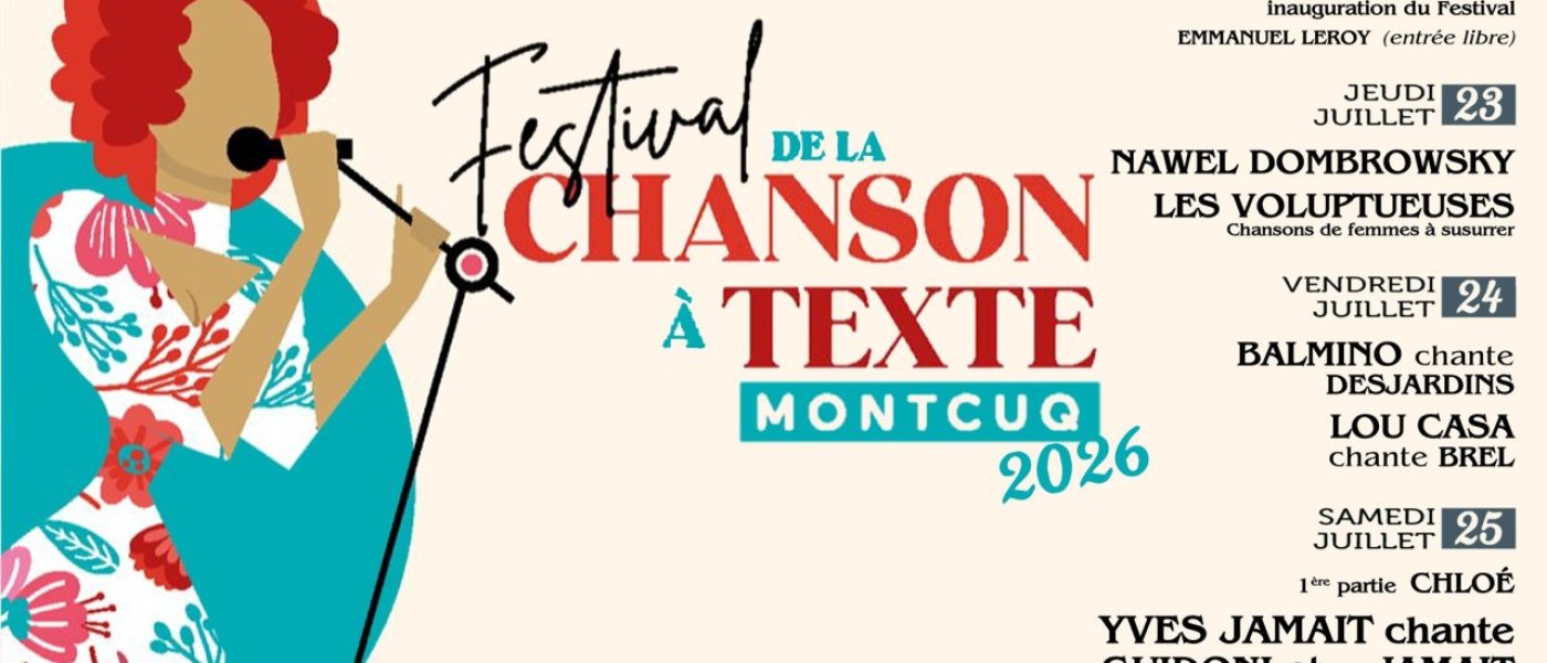 Festival de la chanson à texte de Montcuq-en-Quercy-Blanc